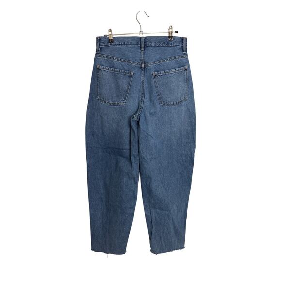 Old Navy Balloon Ankle Jeans Womens 6 Tall 6T Extra High Waisted Blue Cotton - Picture 2 of 5